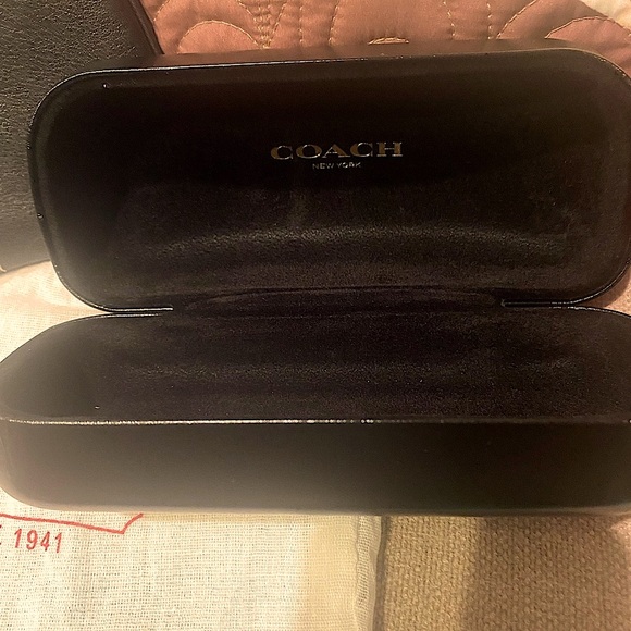 Coach Black Wristlet, Matching Coach Eyeglass Case, & Small Coach Dustbag (EUC) - Picture 8 of 14